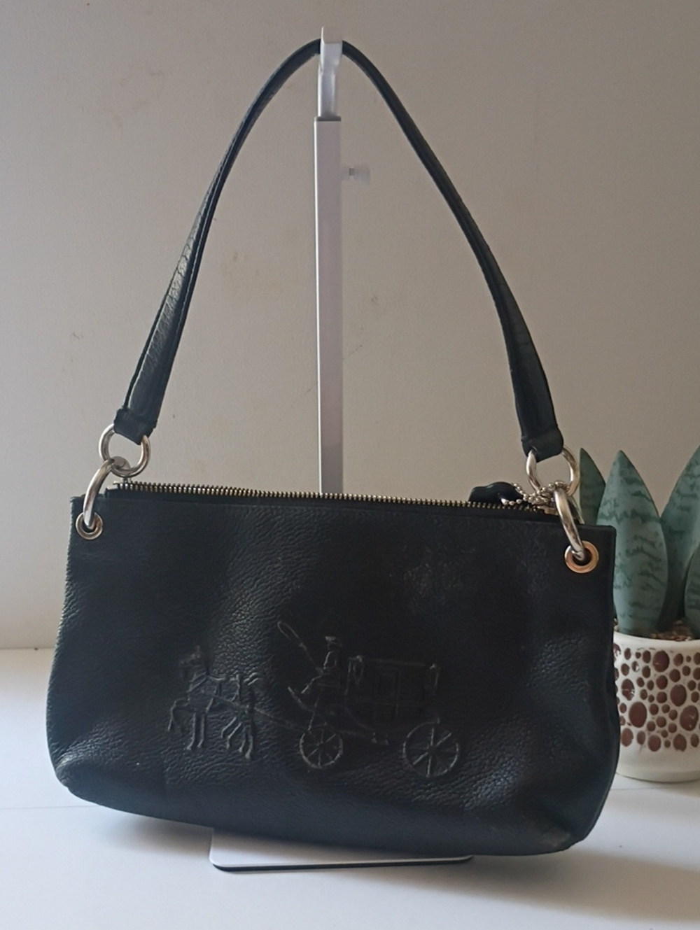 Coach Embossed Horse and Carriage Charley Crossbody Purse G1420 33521